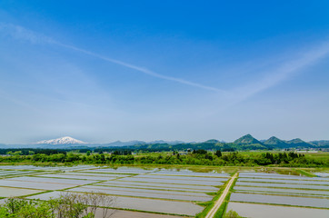 田植前の四季奏でるまち金山