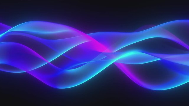 Looped animation. Abstract colorful wavy background in bright rainbow colors. Modern colorful wallpaper. 3d rendering.