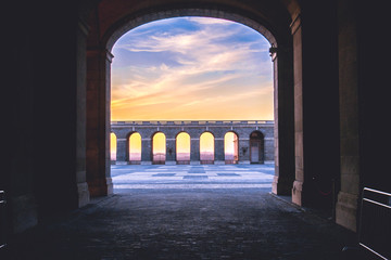 arch at sunset