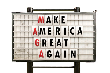 readerboard isolated on white