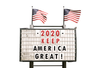 readerboard isolated on white