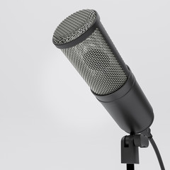 radio microphone isolated on white