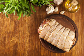 Traditional italian porchetta