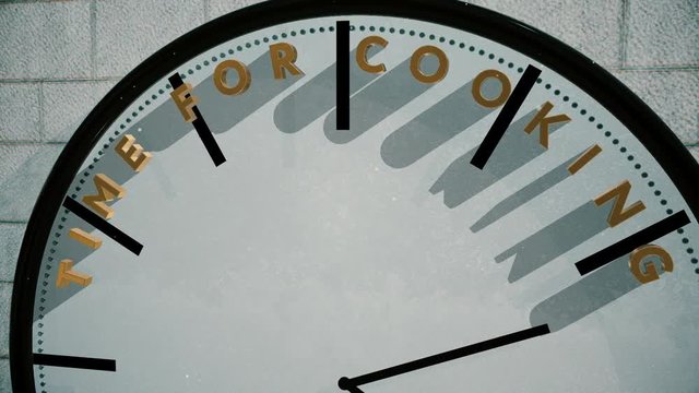 Time for cooking on clock animation