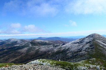 mountains and clouds