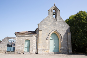 Obraz premium Detail of architecture of the church near Saint-Emilion Village France