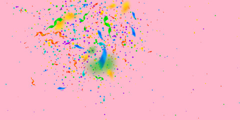 Streamers and confetti. Colorful tinsel and foil r