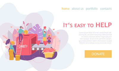 Donate vector illustration