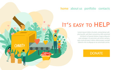 Fototapeta premium Donate vector illustration