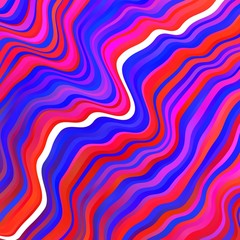 Light Blue, Red vector template with curved lines. Abstract illustration with bandy gradient lines. Pattern for commercials, ads.