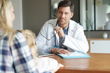 Fototapeta premium Doctor with patient in office