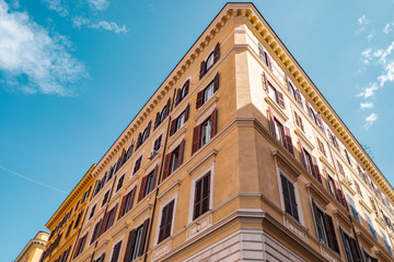Traditional House Building Architecture in Rome Italy