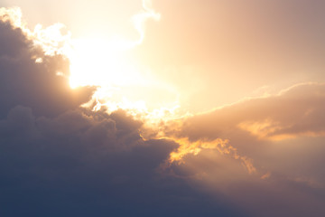 Sunlight through clouds