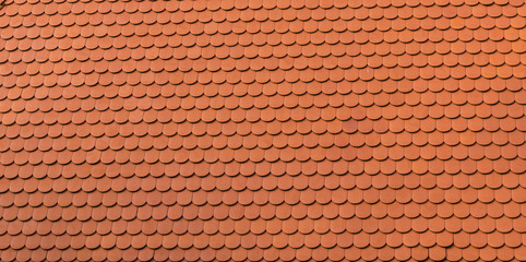 real clay shingle roof tile background pattern