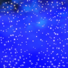 Dark BLUE vector template with neon stars. Shining colorful illustration with small and big stars. Best design for your ad, poster, banner.