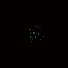 Dark Blue, Green vector background with circles. Modern abstract illustration with colorful circle shapes. Design for posters, banners.