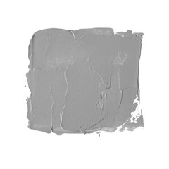 Art texture abstract grey paint square spot  isolated on white background - Image