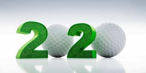 Golf Year 2020 - 3D illustration