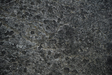 Texture of an old cracked concrete wall. Background image of a worn gray concrete surface