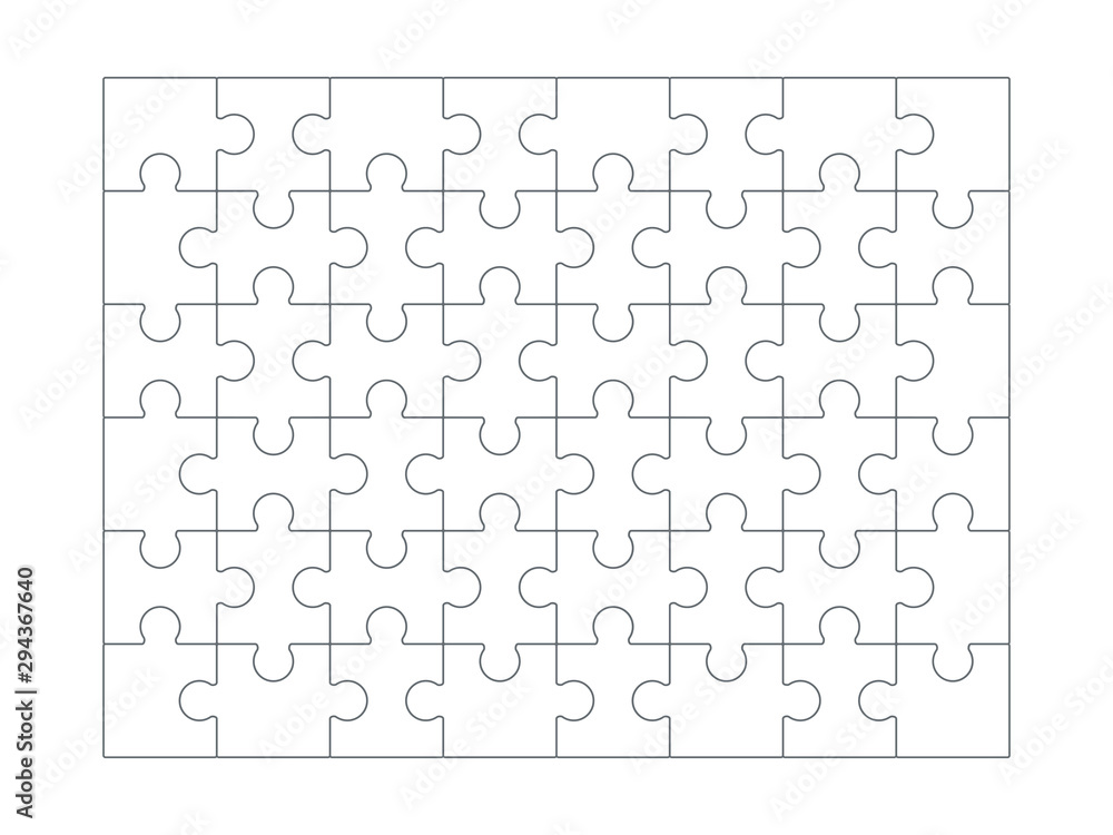 Poster puzzle background. jigsaw blank white puzzle set for design projects vector line collection. pattern