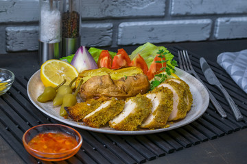 Baked Oatmeal Chicken Breast 