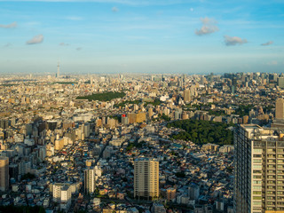 skyline in tokyo