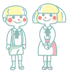 女の子と男の子