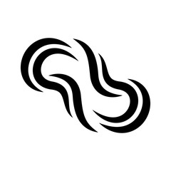 wave swoosh logo icon template, wave swoosh vector element