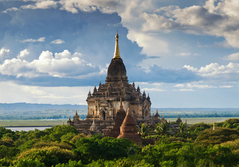 The Ananda temple at the ancient city of Bagan,  Mandalay Region,  Myanmar
