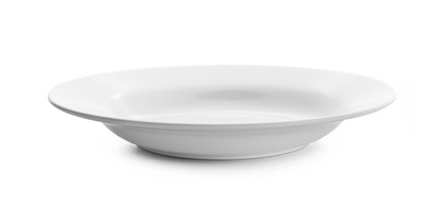 white plate isolated on white background.