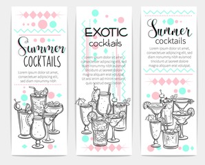 Alcoholic cocklails banners