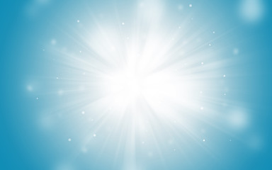 Fototapeta na wymiar Blue sparkle rays with bokeh abstract elegant background. Dust sparks background.