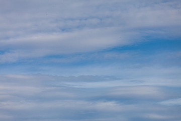 Blue sky background with clouds.