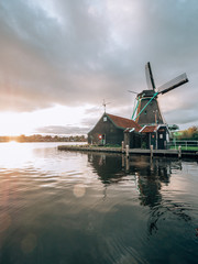  A typical Dutch windmill in the countryside.