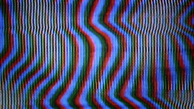 Techno style glitch and moving shapes with a cyberpunk vibe.