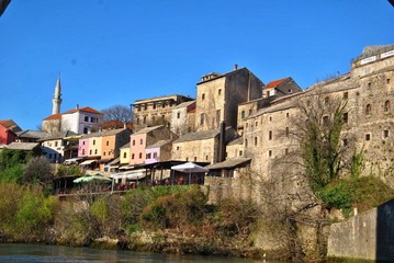 Fototapeta na wymiar buildings in mostar bosnia and herzegovina