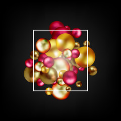 Multicolored decorative balls Abstract vector illustration EPS10