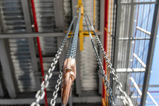 Chain Winch For Lifting Loads Inside Shop Premises At Plant