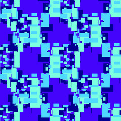 abstract background with different squares blue color