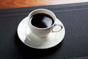 coffee on white cup on table