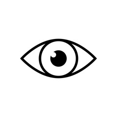 Eye icon vector isolated on white background