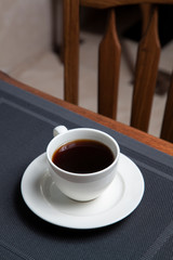 coffee on white cup on table