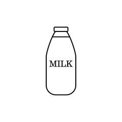 Milk bottle icon vector isolated on white background. Bottle of milk icon
