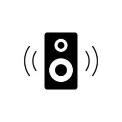 Speaker vector icon isolated on white background. Vector audio speaker icon