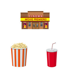 Vector design of cinema and theater icon. Collection of cinema and entertainment vector icon for stock.