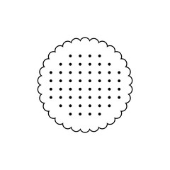Biscuit vector icon isolated on white background