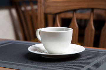 coffee on white cup on table