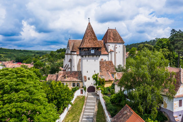 Bazna, Romania. Saxon fortified church. 