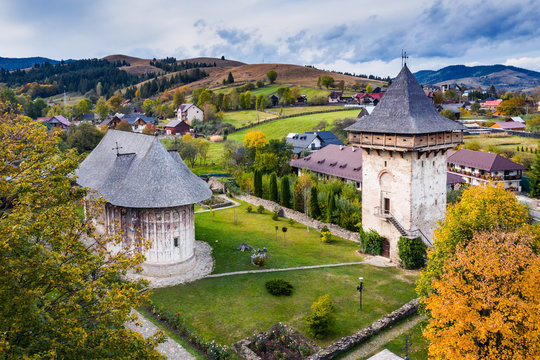  Bucovina, Romania. Gura Humorului Monastery.