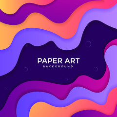 Abstract paper cut background. Colored layered vector 3d illustration. Vector design layout for  posters and background.
